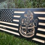 Engraved Marine Core Wood Sign