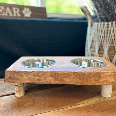 Small Two Bowl Dog Stand