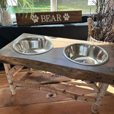 Large Two Bowl Dog Stand