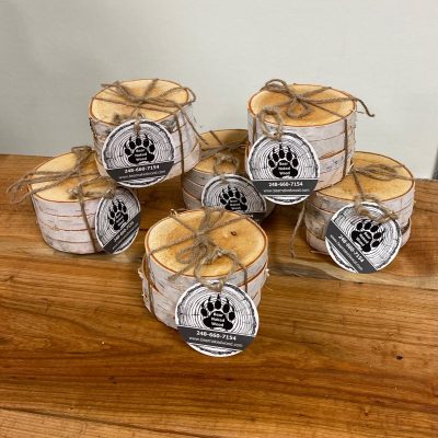 White birch Drink Coasters (Set of Four)