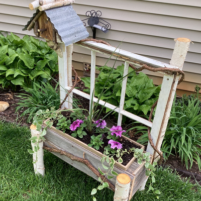 Vintage Window Flower Planter