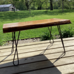 bear naked wood walnut sofa table