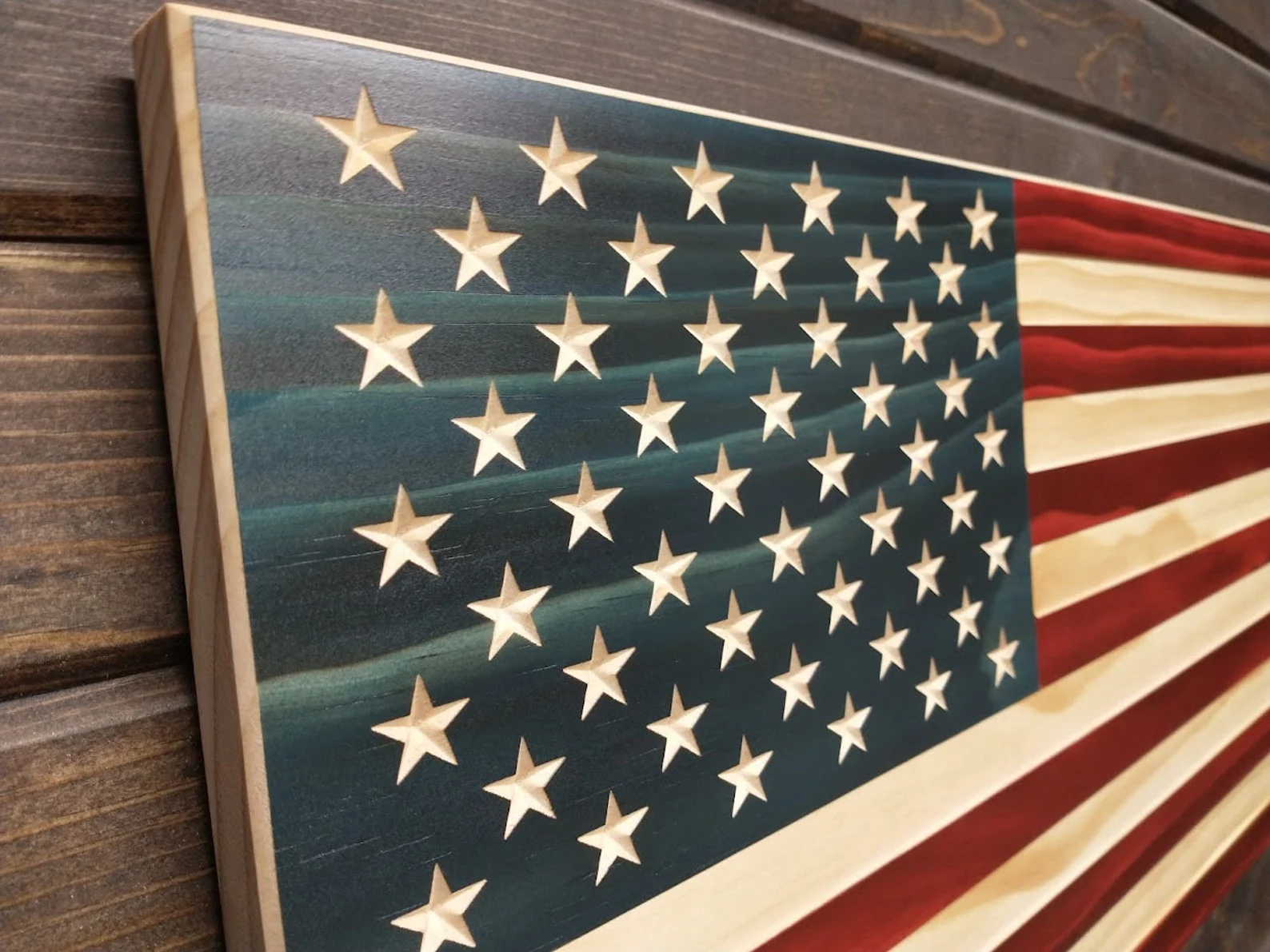 Wood American Flag - Image 2